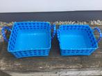 2 kunststof blauwe opbergmandjes, Ophalen of Verzenden
