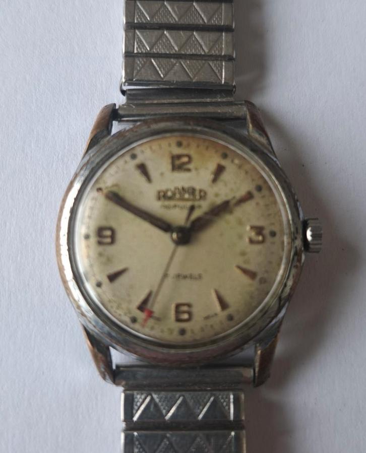 Horloge - Roamer Popular 17 jewels, Sieraden, Tassen en Uiterlijk, Horloges | Heren, Gebruikt, Polshorloge, Overige merken, Staal