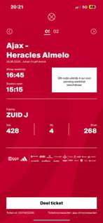 2 Kaartjes Ajax heracles zuid 2, Twee personen