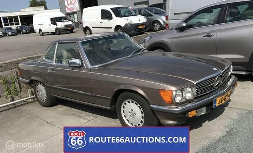 Mercedes-Benz 560 SL | 1987 | Route 66 Auctions, Auto's, Oldtimers, Bedrijf, Te koop, Mercedes-Benz, Benzine, Overige carrosserieën