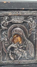 2 Zilveren 950 Iconen Maria met Kind, Antiek en Kunst, Antiek | Religie, Ophalen of Verzenden