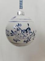 Kerstbal  delftsblauw  glas, Diversen, Kerst, Ophalen of Verzenden, Zo goed als nieuw
