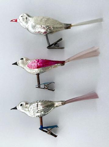 3 Oude Kerstboom vogeltjes beschikbaar voor biedingen