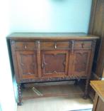 KAST eikenhout,  blad 119x52 cm, met 3 laden, 3 deuren, Ophalen