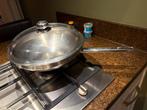Demeyere  apollo  7 Wokpan met Deksel, Ophalen, Gebruikt, Inductieplaat, Rvs