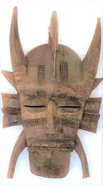 AFRIKAANSE KUNST OUD - SENUFO - KPELI MASKER 27X43CM., Ophalen