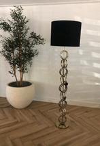 Hele mooie staande goudkleurige staande lamp met ringen, Huis en Inrichting, Woonaccessoires | Zuilen en Pilaren, Ophalen, Zo goed als nieuw