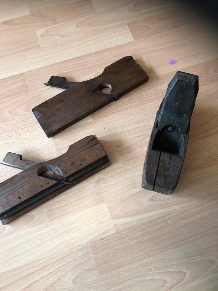 Antieke Houten Schaven - Set van 3, Antiek en Kunst, Antiek | Gereedschap en Instrumenten, Ophalen of Verzenden