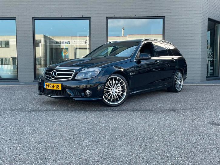 Mercedes-Benz C-Klasse 6.2 C63 AMG Estate AUT 2008 Zwart, Auto's, Mercedes-Benz, Particulier, C-Klasse, Benzine, G, Stationwagon