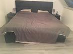 Groot bed 200x220, Ophalen, Zwart, Tweepersoons, Zo goed als nieuw