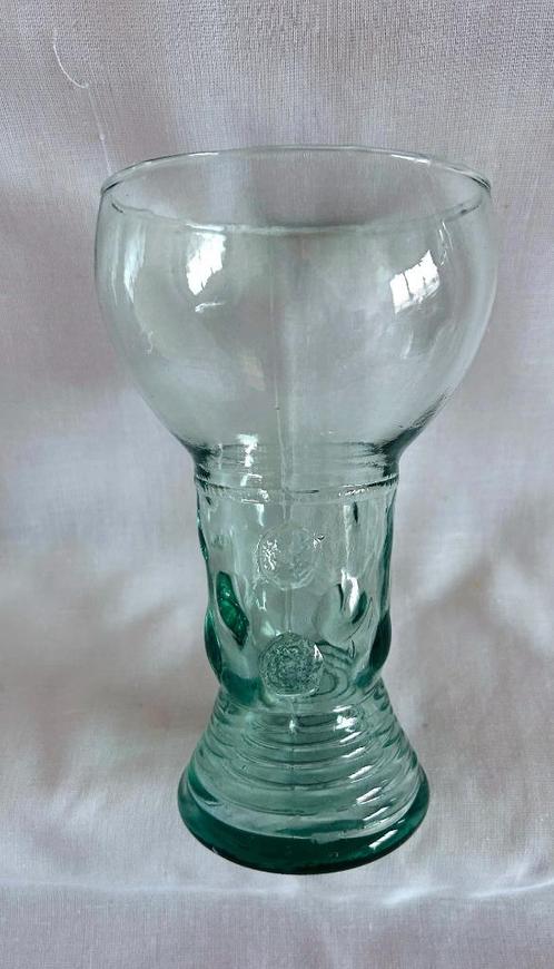 Roemer knoppen op Stam Transparant Groen Vintage, Antiek en Kunst, Antiek | Glas en Kristal, Ophalen
