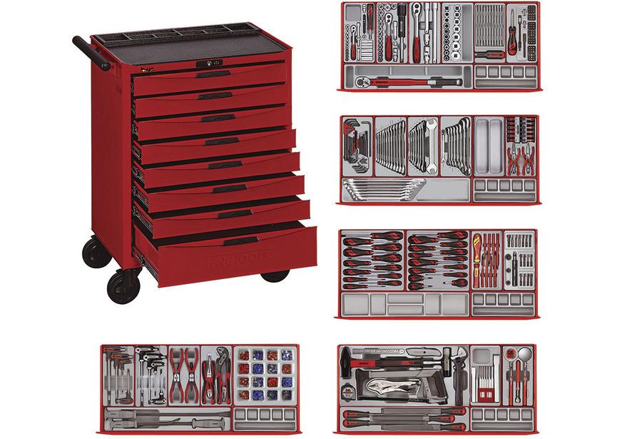 Gereedschapswagen roor midi master set 8 laden Teng Tools, Ophalen, Zo goed als nieuw