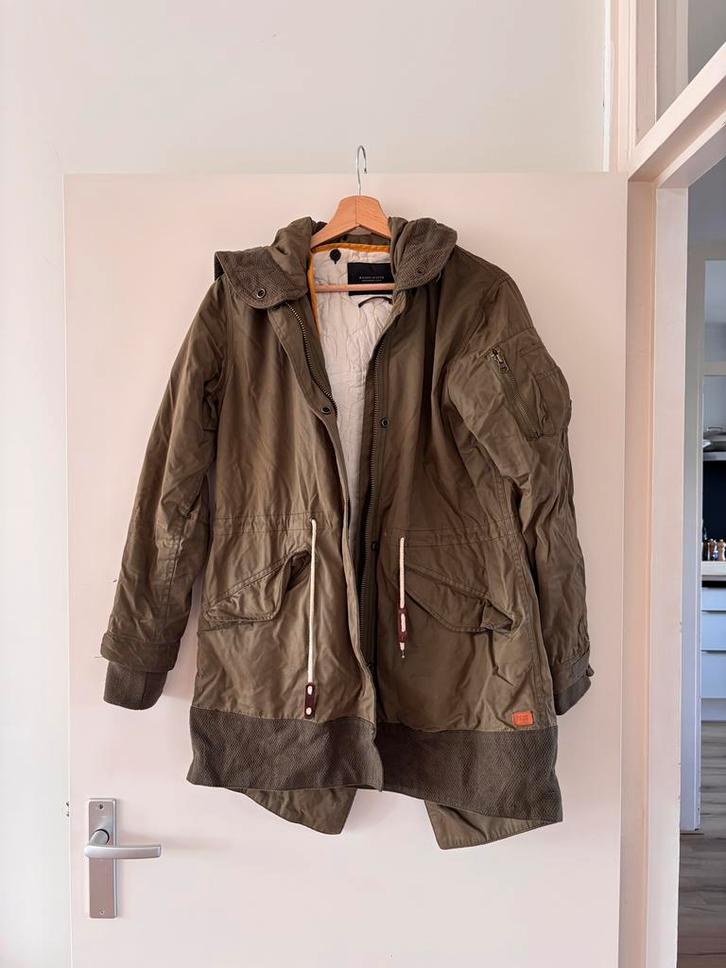 Parka Maison Scotch - size small (36-38), Kleding | Dames, Jassen | Winter, Gedragen, Maat 36 (S), Groen, Ophalen of Verzenden