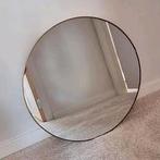 Ronde spiegel met gouden rand (40 cm)., Minder dan 50 cm, Rond, Ophalen of Verzenden, Zo goed als nieuw