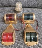 Messing Stuur,- en bakboord lampen met toplicht, ., Ophalen of Verzenden, Zo goed als nieuw, Zeilboot of Motorboot