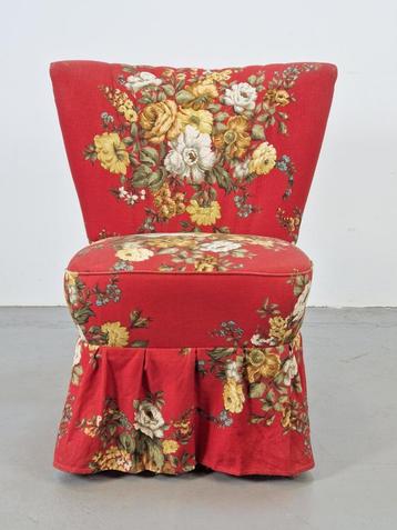Vintage fauteuil bloemen cocktail club chair mid century ´60 beschikbaar voor biedingen