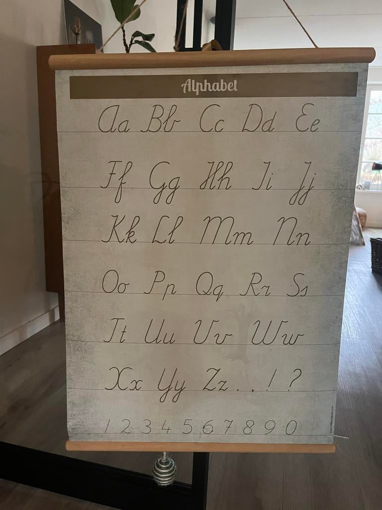 schoolplaat - Alfabet en fantasie, Antiek en Kunst, Antiek | Schoolplaten, Ophalen of Verzenden, Overige thema's