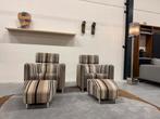 2 Leolux Goncharov Fauteuils stof Design stoel Poef, Leolux, Nieuw, 75 tot 100 cm, Ophalen of Verzenden