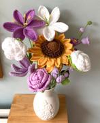 * Gehaakt 9 bloem Lelie Zonnebloem pioenroos tulp ea - ZOMER, Verzenden, Nieuw, Haken, Overige typen