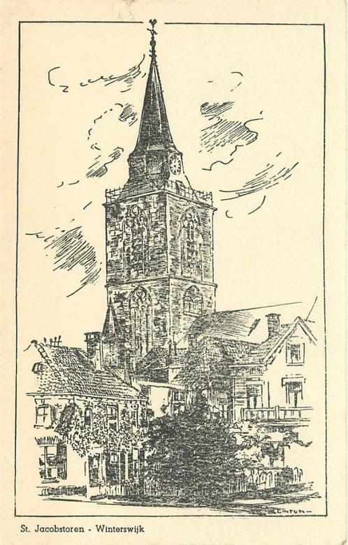 (379-170-041) Winterswijk St Jacobs Toren, Verzamelen, Ansichtkaarten | Nederland, Gelderland, Verzenden