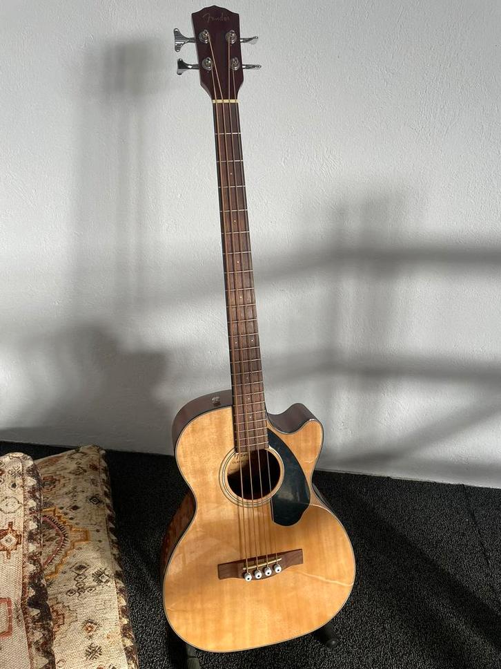 Fender CB-60SCE Akoestische Basgitaar - Naturel, Muziek en Instrumenten, Snaarinstrumenten | Gitaren | Akoestisch, Zo goed als nieuw