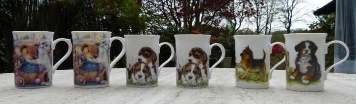 6 Mokken 2 Puppies 2 Puppy Collection 2 Beer Pets and Teds, Huis en Inrichting, Keuken | Servies, Nieuw, Kop(pen) en/of Schotel(s)