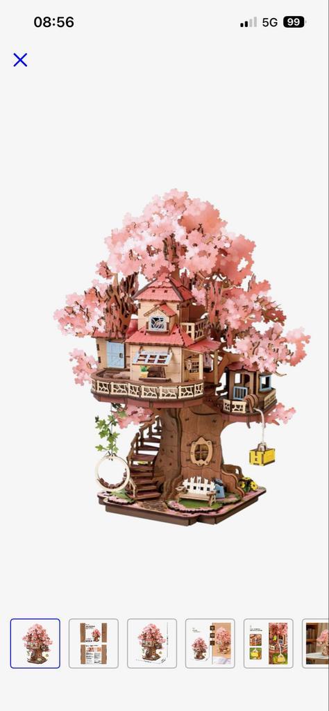 Nieuwe Bloesemboom Bouwpakket met Hut, Hobby en Vrije tijd, Modelbouw | Auto's en Voertuigen, Nieuw, Overige typen, Groter dan 1:32