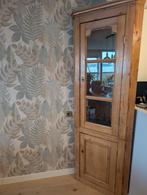 Mooie oudgrenen vitrine(hoek) kast, Gebruikt, 200 cm of meer, 25 tot 50 cm, 50 tot 100 cm