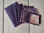 Prachtige scraps van oude Spakenburgse stofjes, paars, Paars, Ophalen of Verzenden, Zo goed als nieuw, 30 tot 120 cm