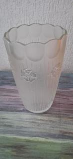 Vintage Vaas - Jaren 60/70 - Bloemen Design, Gebruikt, Overige kleuren, Ophalen of Verzenden, Glas