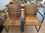 Mooie leren eetkamerstoelen 8 stuks, Huis en Inrichting, Stoelen, Ophalen, Gebruikt, Leer, Vijf, Zes of meer stoelen