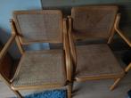 Set van 2 vintage designstoelen jaren ’70 – rotan / mid cent, Ophalen, Gebruikt, Twee, Bruin