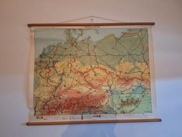 Oude landkaart te koop van Midden Europa uit 1969 beschikbaar voor biedingen