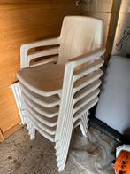 Kunststof Tuintafel + 6 Stoelen, Tuin en Terras, Tuinstoelen, Ophalen, Gebruikt, Plastic, Stapelbaar