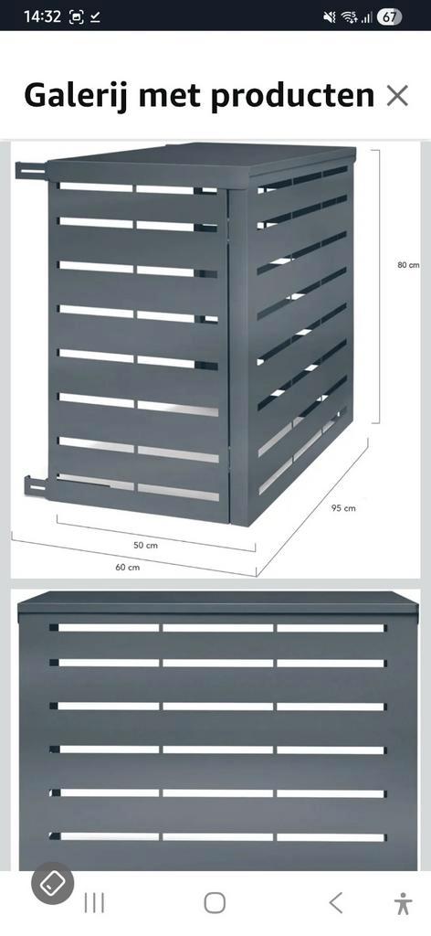 Airco /warmtepomp ombouw metaal, 95-50-80, Tuin en Terras, Bergingen en Tuinkasten, Nieuw, Containerberging, Metaal, Ophalen