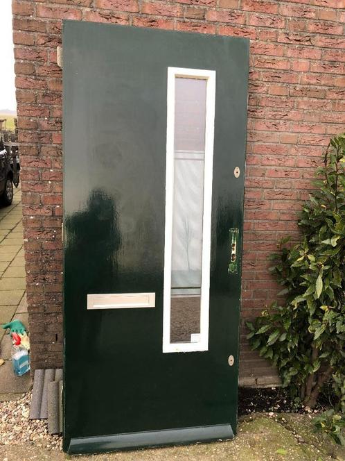 | Massieve voordeur| Buitendeur| Dubbelglas| 211,5 X 93 |, Doe-het-zelf en Verbouw, Deuren en Horren, Gebruikt, Buitendeur, 200 tot 215 cm