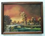 Part. interpretatie van Landschap met stenen brug, Rembrandt, Antiek en Kunst, Kunst | Schilderijen | Klassiek, Ophalen of Verzenden