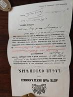 antiek diploma 1904, Ophalen of Verzenden