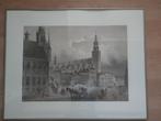Ets Gouda in lijst met passe-partout., Antiek en Kunst, Ophalen
