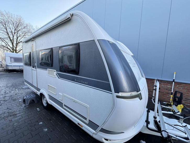 Hobby Excellent 455 UF / luifel / fietsendrager, Caravans en Kamperen, Caravans, Bedrijf, tot en met 4, 1000 - 1250 kg, Rondzit