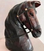 Zeer zeldzaam hoofd van een paard, van papier marche/leer, Ophalen of Verzenden