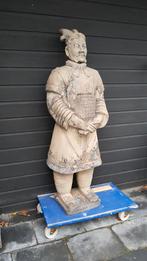 Twee oude terracotta chinese soldaten/krijgers.., Ophalen of Verzenden