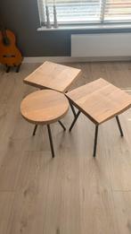 3 Bijzet tafeltjes, Huis en Inrichting, Tafels | Bijzettafels, Rond, 45 tot 60 cm, Minder dan 55 cm, Zo goed als nieuw