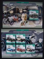 - 541 - 2 Blokken met Oude Bentley's., Verzenden, Gestempeld, Auto's