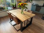 Eettafel mangouhout Trevor 160x100 optioneel met stoelen, Huis en Inrichting, Tafels | Eettafels, Ophalen, 100 tot 150 cm, Zo goed als nieuw