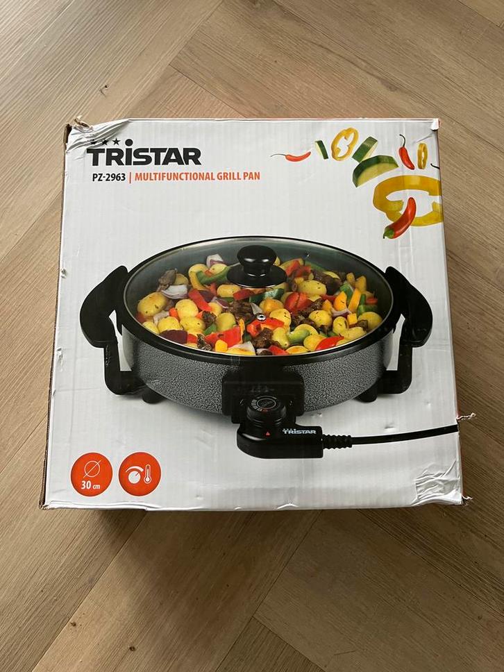 Tristar Multifunctionele Grillpan PZ-2963, Witgoed en Apparatuur, Grillplaten, Zo goed als nieuw, Tafelgrill, Vaatwasmachinebestendig