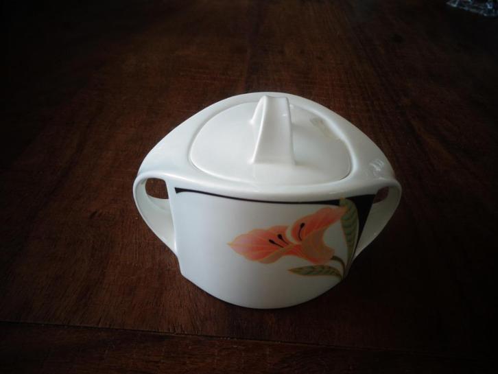 Villeroy & Boch Iris suikerpot met deksel (heeft schade), Huis en Inrichting, Keuken | Servies, Gebruikt, Overige typen, Overige stijlen