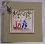 Bloemen geschilderd met aquarel verf, met mooi bedeltje, Ophalen of Verzenden, Zo goed als nieuw, Overige thema's