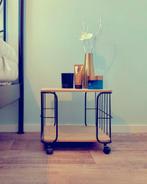 2x Lifa Living Trolley / Salontafel – Zwart Metaal, Huis en Inrichting, Tafels | Bijzettafels, Minder dan 45 cm, Minder dan 55 cm