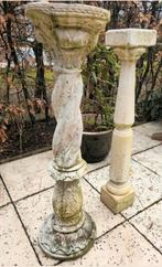 2 stuks betonnen tuinzuilen 75 cm hoogte, Ophalen, Gebruikt